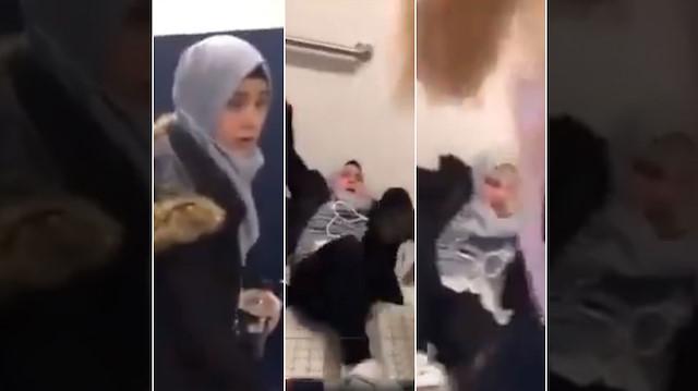 شامی مسلمان طالبہ پر امریکی لڑکی کا تشدد، ویڈیو وائرل