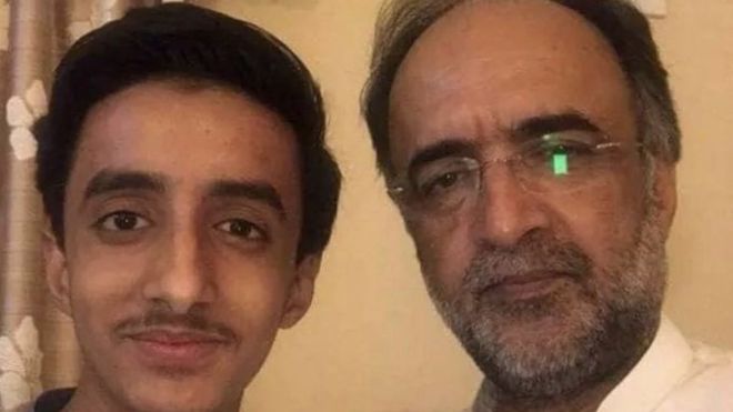 qamar zaman kaira and his son