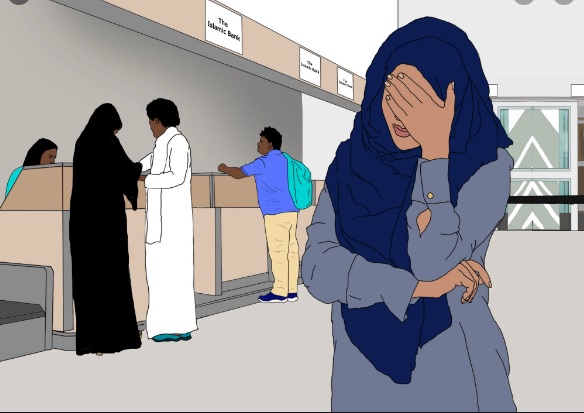 پریشان مسلمان لڑکی