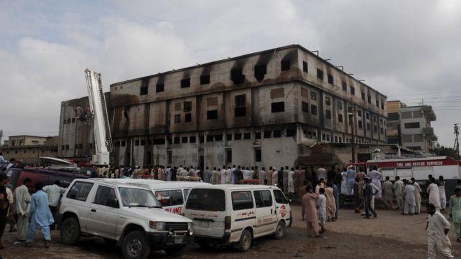 بلدیہ فیکٹری، کراچی جلائے جانے کے بعد