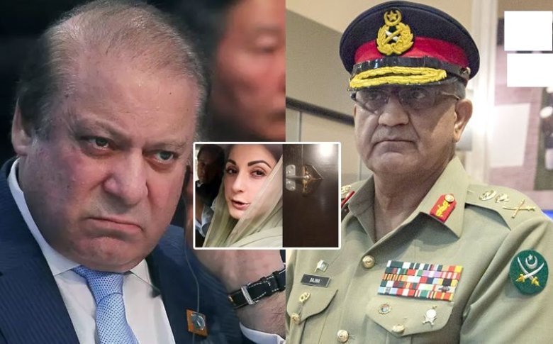 جنرل قمر جاوید باجوہ ، نوازشریف ، مریم نواز شریف