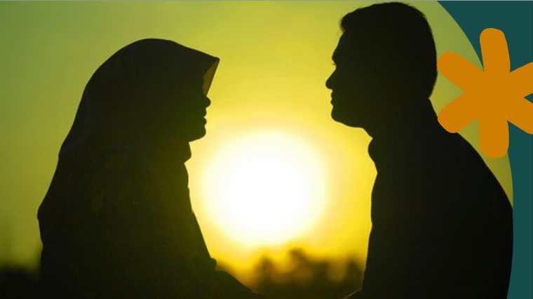 مسلمان مرد اور با حجاب عورت