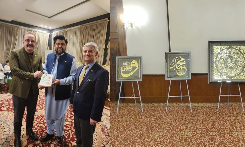 ممتاز پاکستانی خطاط واصل شاہد کی خطاطی کے فن پاروں کی نمائش